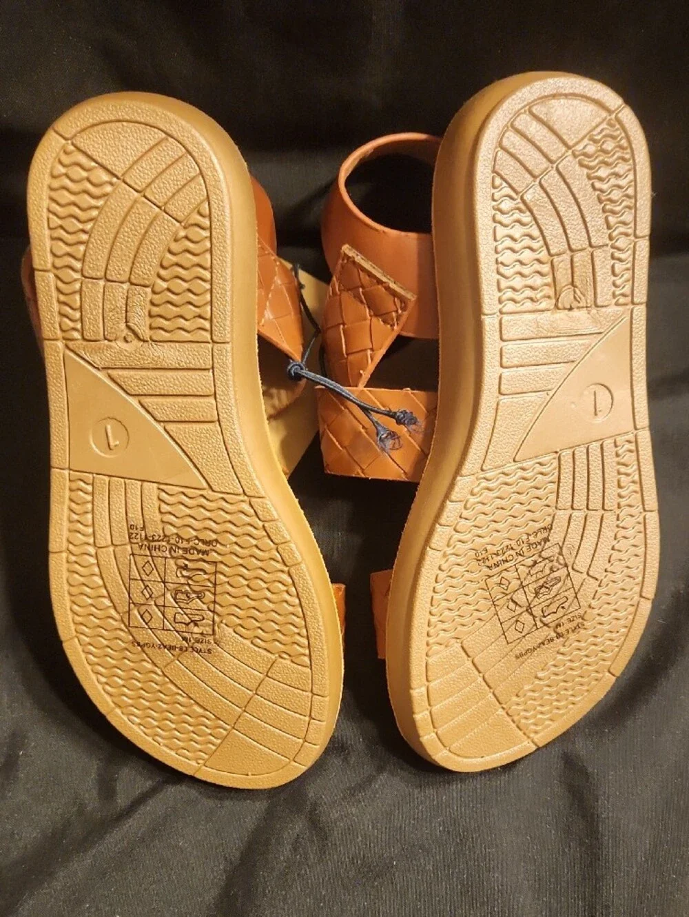Lucky Brand Cognac Leather Sandals